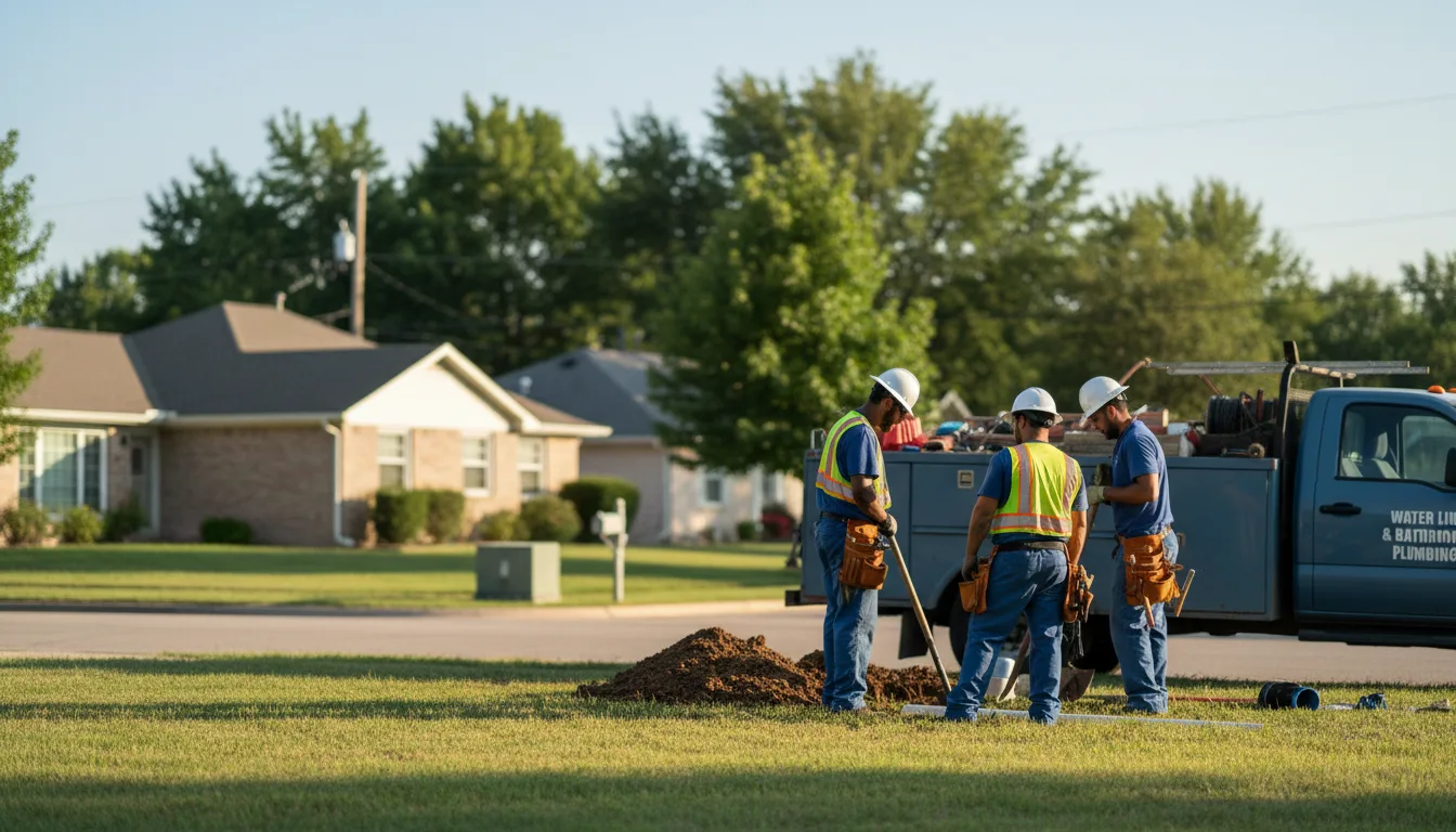 Residential water line and bathroom plumbing service in Cook, NE
